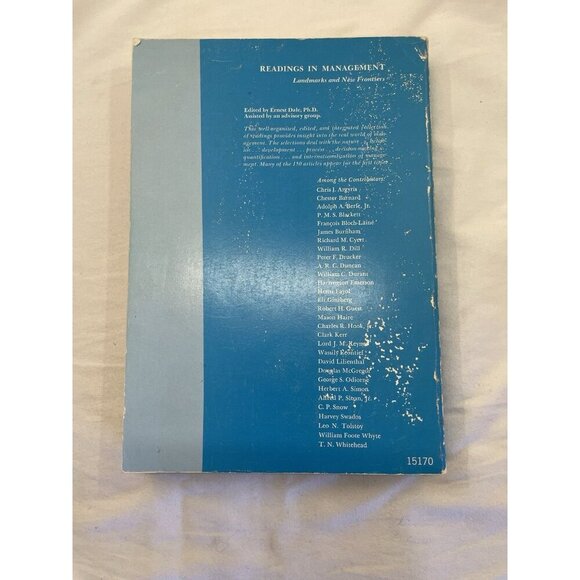 Readings in Mgmt Dale 1965 HC Landmark Biz Textbook Univ School Vtg RARE - Picture 2 of 9